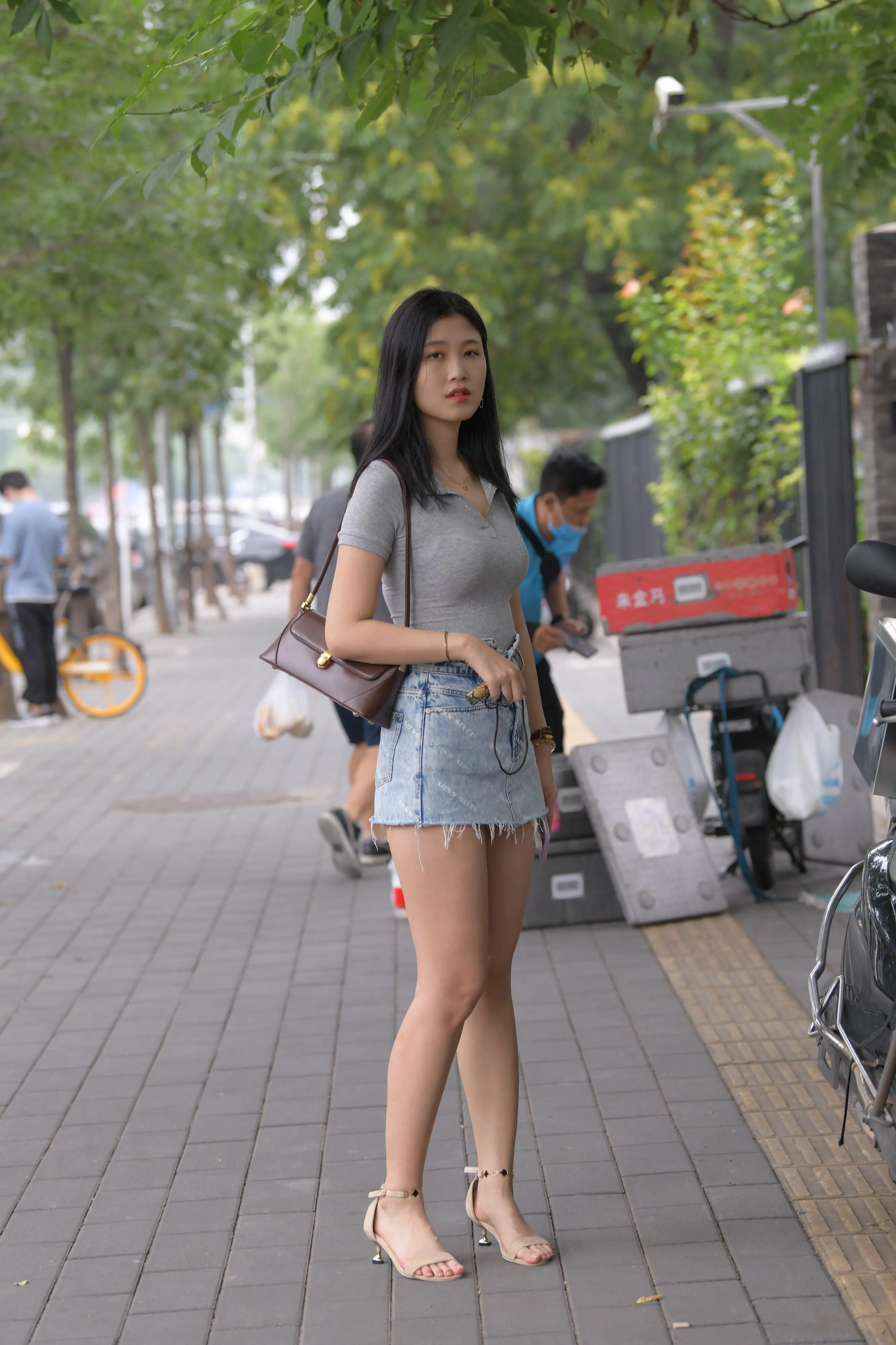 魔镜街拍 NO.169 一只麋鹿摄影-牛仔短裙美女 [235P]插图5